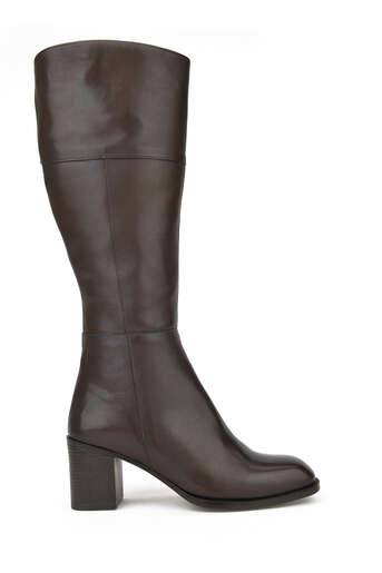 Ziya - Brown Genuine Leather Women's Tall Boots Ziya - Brown Genuine Leather Women's Tall Boots