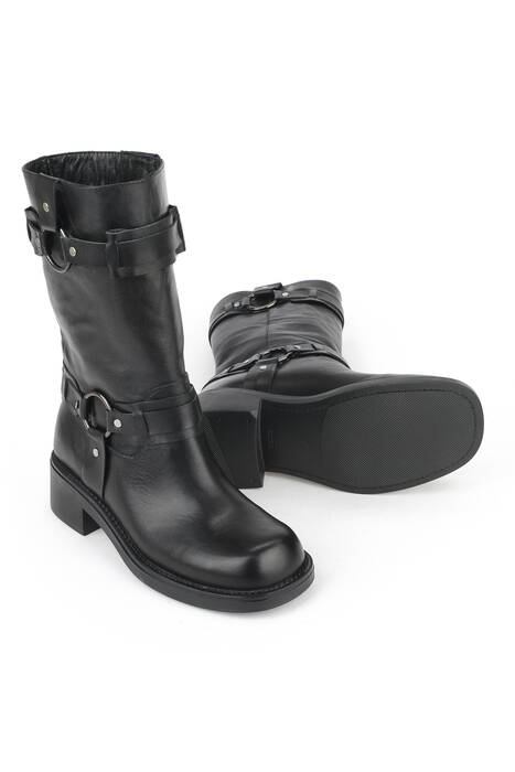 Hakiki Deri Kadın Çizme Siyah Hakiki Deri Kadın Çizme Siyah