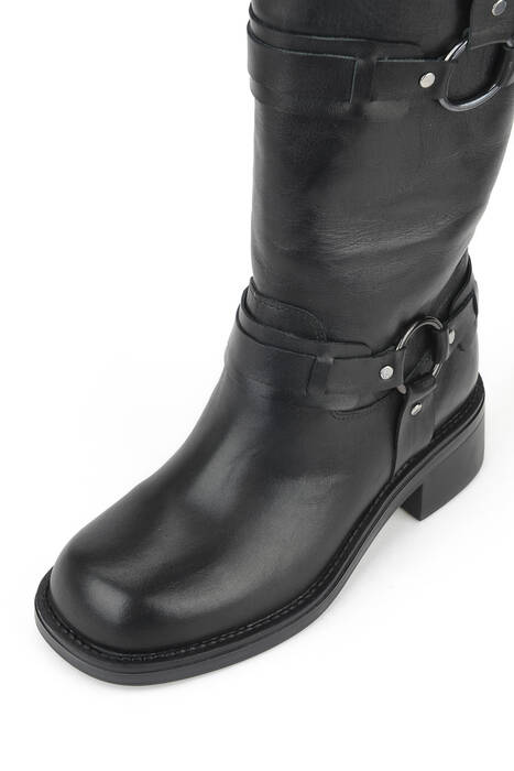 Hakiki Deri Kadın Çizme Siyah Hakiki Deri Kadın Çizme Siyah