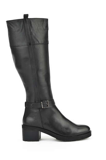 Ziya - Black Genuine Leather Women's Tall Boots Ziya - Black Genuine Leather Women's Tall Boots