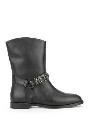 Ziya - Black Genuine Leather Women's Tall Boots