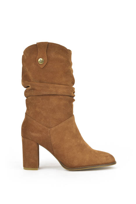 Tan Genuine Leather Women's Tall Boots Tan Genuine Leather Women's Tall Boots