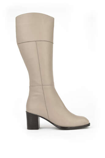 Ziya - Mink Colour Genuine Leather Women's Tall Boots Ziya - Mink Colour Genuine Leather Women's Tall Boots