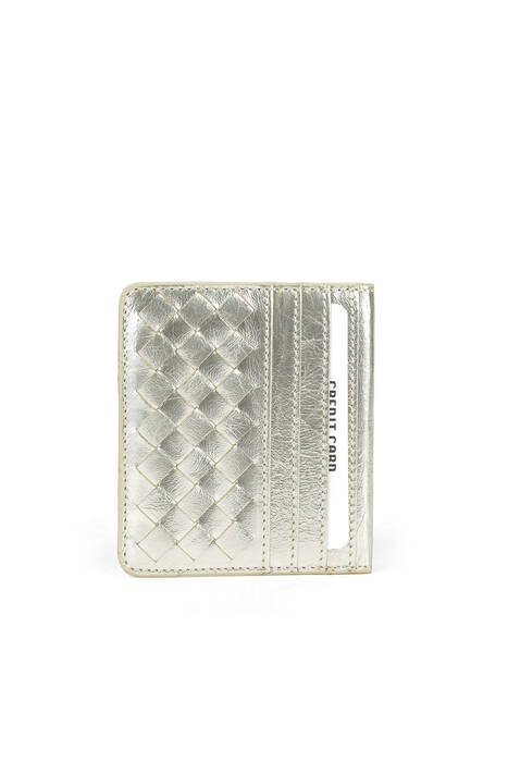 Hakiki Deri Kadın Cüzdan-Kartlık Altın