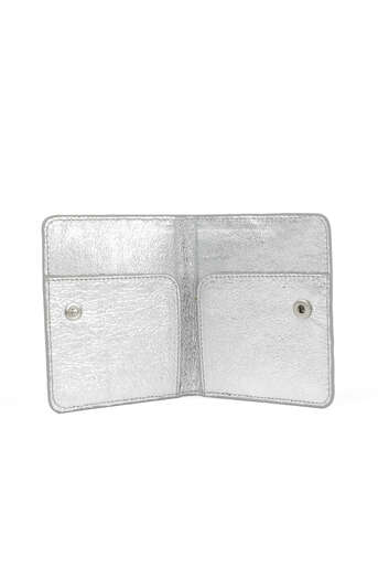 Ziya - Hakiki Deri Kadın Cüzdan-Kartlık Gümüş (1)