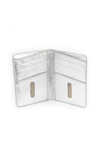 Ziya - Hakiki Deri Kadın Cüzdan-Kartlık Gümüş (1)