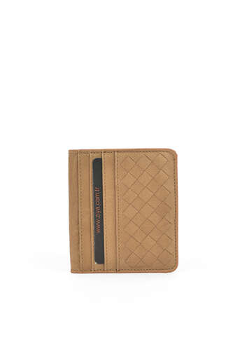 Ziya - Hakiki Deri Kadın Cüzdan-Kartlık Kahverengi