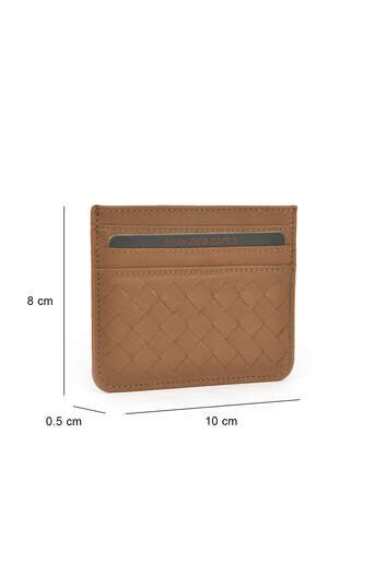 Ziya - Hakiki Deri Kadın Cüzdan-Kartlık Kahverengi (1)