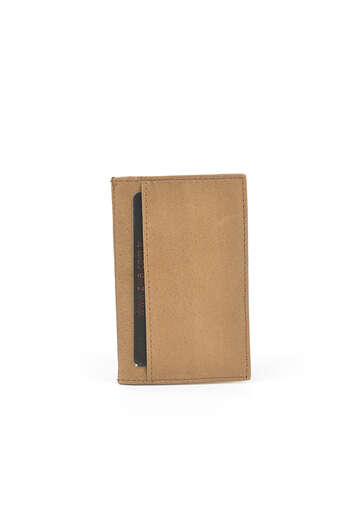 Ziya - Hakiki Deri Kadın Cüzdan-Kartlık Kahverengi