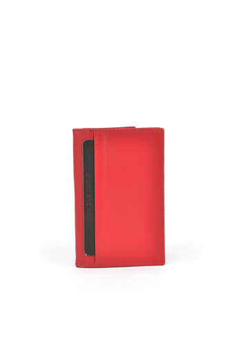 Ziya - Hakiki Deri Kadın Cüzdan-Kartlık Kırmızı