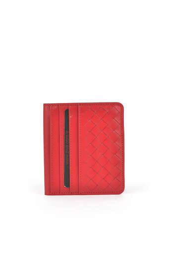 Ziya - Hakiki Deri Kadın Cüzdan-Kartlık Kırmızı