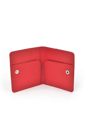 Ziya - Hakiki Deri Kadın Cüzdan-Kartlık Kırmızı (1)