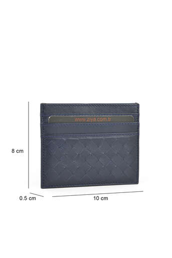 Ziya - Hakiki Deri Kadın Cüzdan-Kartlık Lacivert (1)