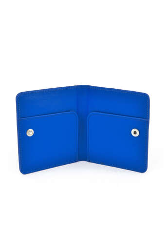 Ziya - Hakiki Deri Kadın Cüzdan-Kartlık Mavi (1)