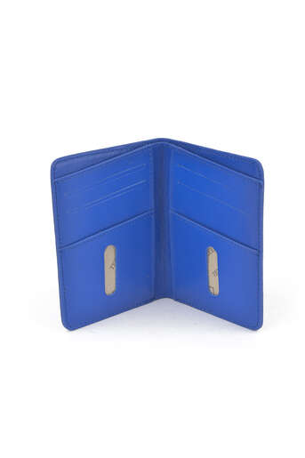 Ziya - Hakiki Deri Kadın Cüzdan-Kartlık Mavi (1)