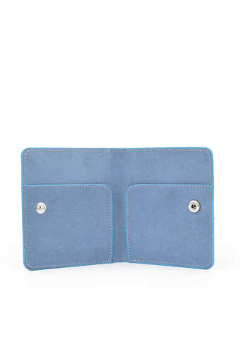 Ziya - Hakiki Deri Kadın Cüzdan-Kartlık Mavi (1)