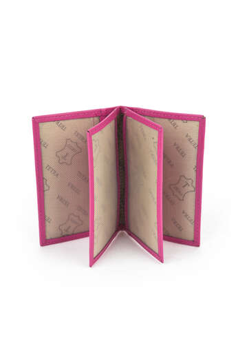 Ziya - Hakiki Deri Kadın Cüzdan-Kartlık Pembe (1)