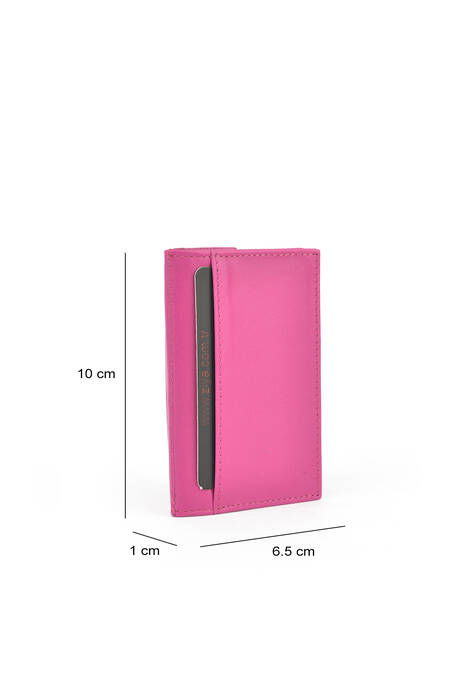 Hakiki Deri Kadın Cüzdan-Kartlık Pembe