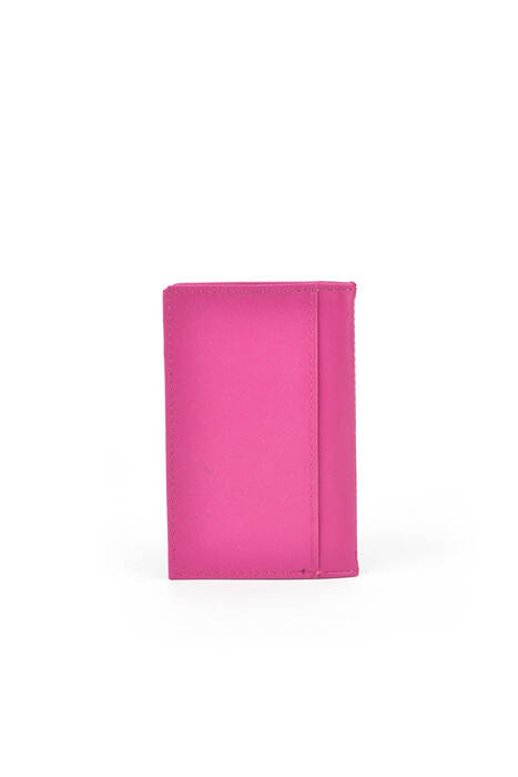 Hakiki Deri Kadın Cüzdan-Kartlık Pembe