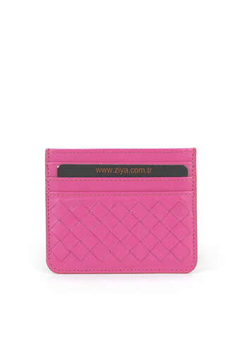 Ziya - Hakiki Deri Kadın Cüzdan-Kartlık Pembe