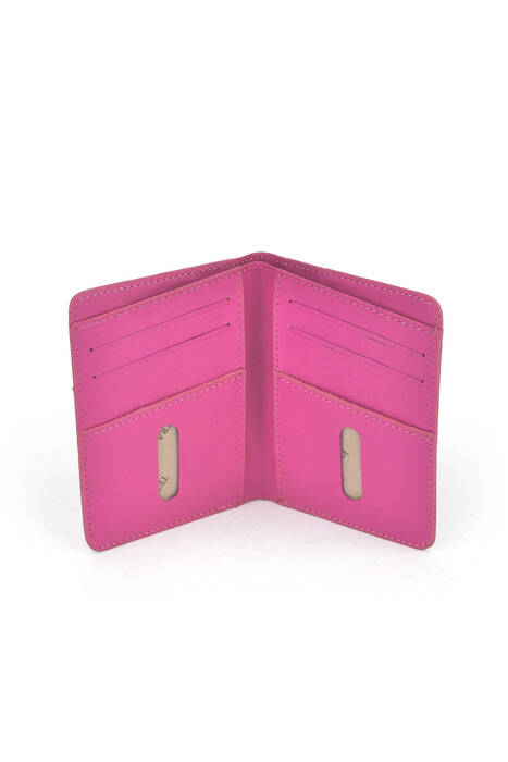 Hakiki Deri Kadın Cüzdan-Kartlık Pembe