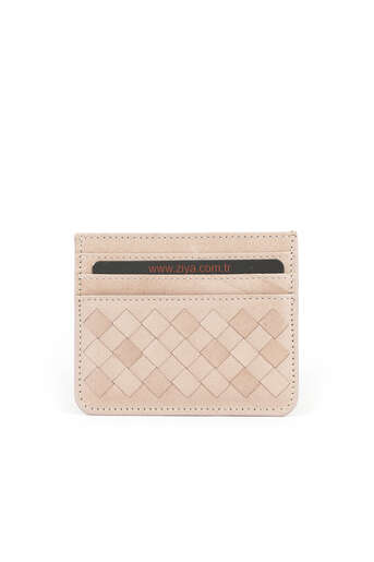 Ziya - Hakiki Deri Kadın Cüzdan-Kartlık Pudra
