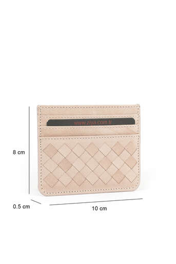 Ziya - Hakiki Deri Kadın Cüzdan-Kartlık Pudra (1)