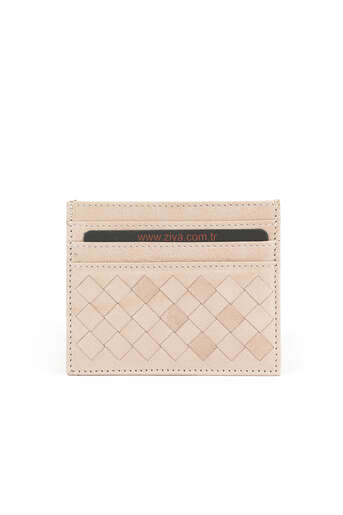 Ziya - Hakiki Deri Kadın Cüzdan-Kartlık Pudra