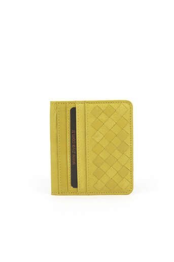 Ziya - Hakiki Deri Kadın Cüzdan-Kartlık Sarı