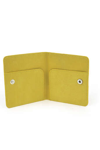 Ziya - Hakiki Deri Kadın Cüzdan-Kartlık Sarı (1)