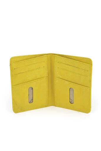 Ziya - Hakiki Deri Kadın Cüzdan-Kartlık Sarı (1)