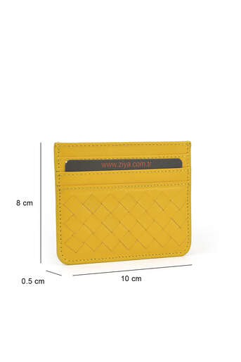 Ziya - Hakiki Deri Kadın Cüzdan-Kartlık Sarı (1)