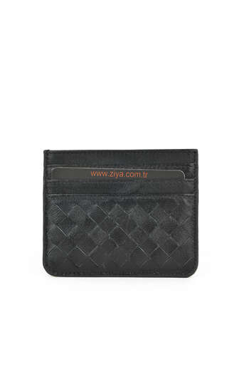 Ziya - Hakiki Deri Kadın Cüzdan-Kartlık Siyah