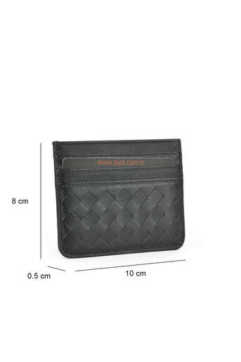 Ziya - Hakiki Deri Kadın Cüzdan-Kartlık Siyah (1)