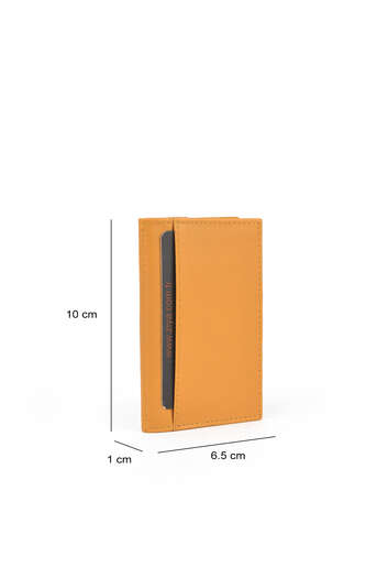 Ziya - Hakiki Deri Kadın Cüzdan-Kartlık Turuncu (1)