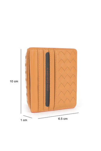 Ziya - Hakiki Deri Kadın Cüzdan-Kartlık Turuncu (1)