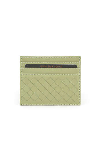 Ziya - Hakiki Deri Kadın Cüzdan-Kartlık Yeşil