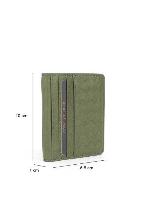 Hakiki Deri Kadın Cüzdan-Kartlık Yeşil