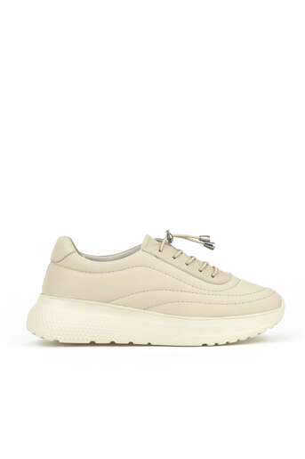 Ziya - Beige Genuine Leather Women's Casual Shoes Ziya - Beige Genuine Leather Women's Casual Shoes