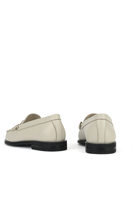 Hakiki Deri Kadın Günlük Ayakkabı Bej