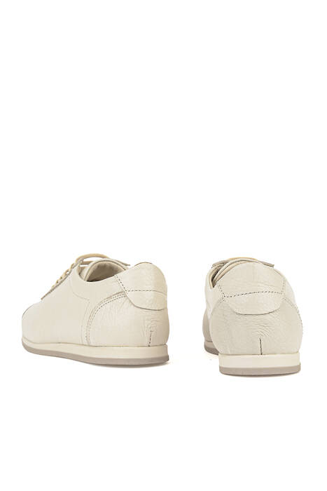 Hakiki Deri Kadın Günlük Ayakkabı Bej