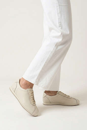 Ziya - Hakiki Deri Kadın Günlük Ayakkabı Bej