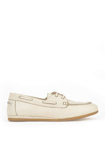 Ziya - Hakiki Deri Kadın Günlük Ayakkabı Bej