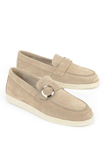 Ziya - Hakiki Deri Kadın Günlük Ayakkabı Bej (1)