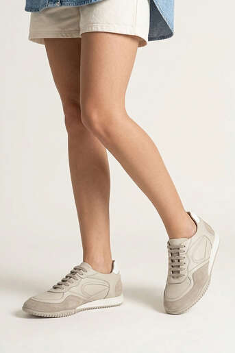 Ziya - Hakiki Deri Kadın Günlük Ayakkabı Bej (1)