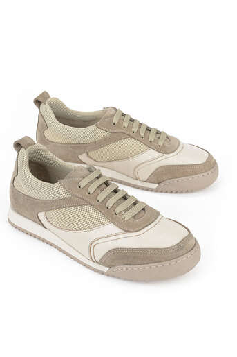 Ziya - Hakiki Deri Kadın Günlük Ayakkabı Bej (1)