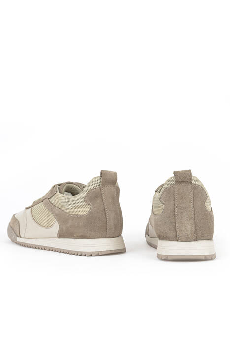 Hakiki Deri Kadın Günlük Ayakkabı Bej