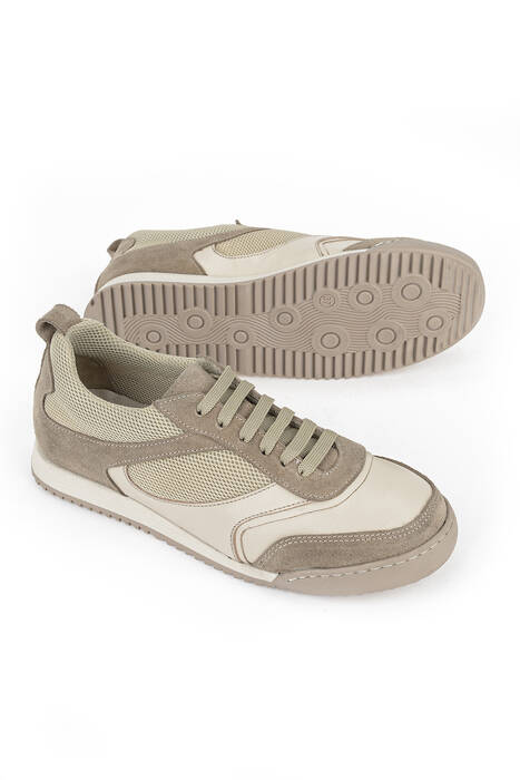 Hakiki Deri Kadın Günlük Ayakkabı Bej