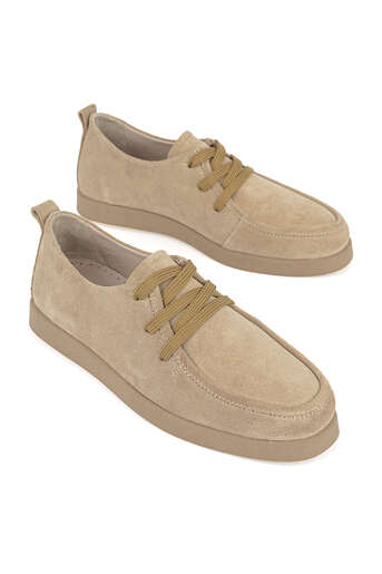 Ziya - Hakiki Deri Kadın Günlük Ayakkabı Bej (1)