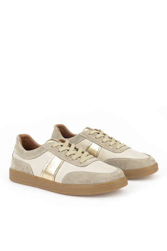 Ziya - Hakiki Deri Kadın Günlük Ayakkabı Bej (1)